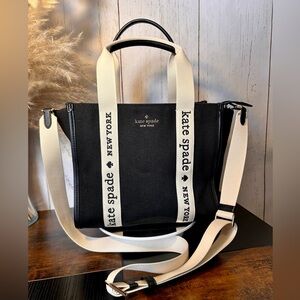 Kate Spade New York Black and Cream Logo Tote NWOT